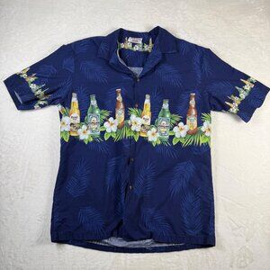 Pacific Legend Tropical Beer‎ Hawaiian Shirt Mens XL Novelty Vacation